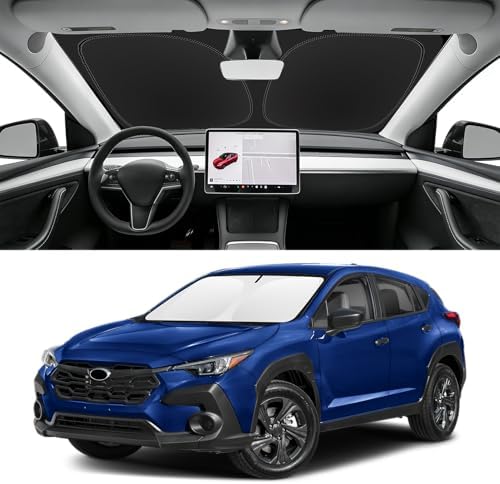 Custom Fit Windshield Sun Shade for Subaru Crosstrek 2018-2026, Blocks UV & Heat, Front Window Sunshade Accessories, Easy Fold & Store Keep Your Car Cooler
