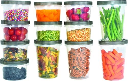 Twist Tight 25-Piece Set Airtight/Watertight/Vented Steam Release Lids/Plastic Food Storage Containers And Rotating Carry Storage Food Container Organizer Rack System