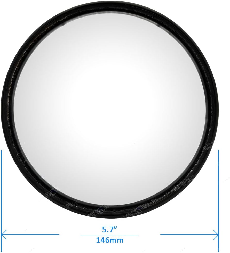 5.7 Inch Convex Round Mirror Blind Spot For Isuzu Mitsubishi Fuso Truck Bus Atv Utv Tractor Room Scooter etc. Adjustable Bracket Installation size: 0.78–1 inches