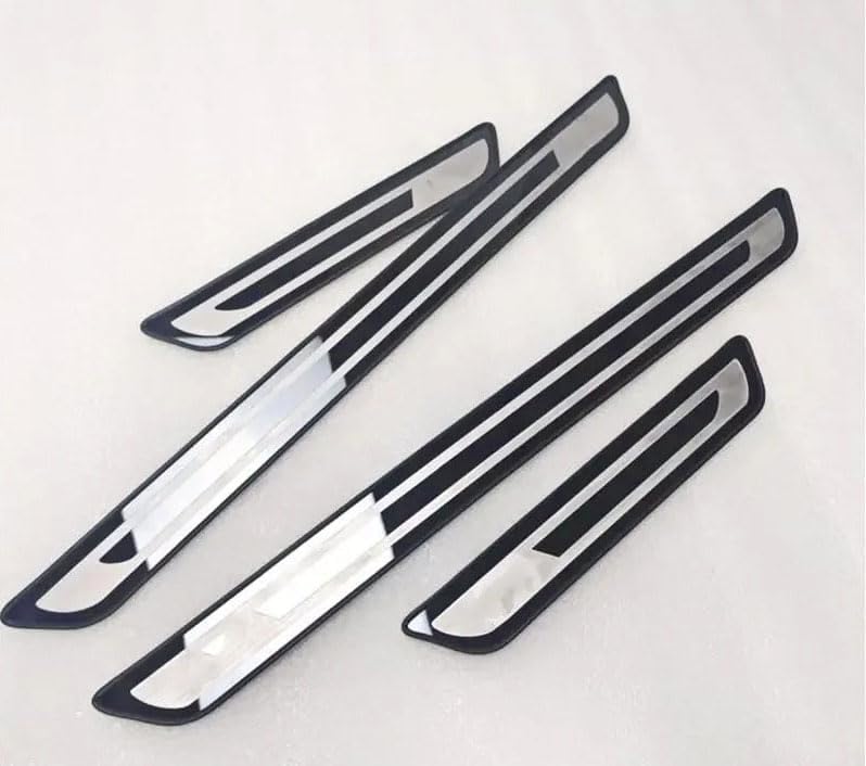 4PCS Door Sill Protector for 2016-2024 2025 Cadillac XT5, Stainless Steel Front and Rear Door Car PedalKick Protection Car Door Sill Scuff Plate Guard Sills,Black