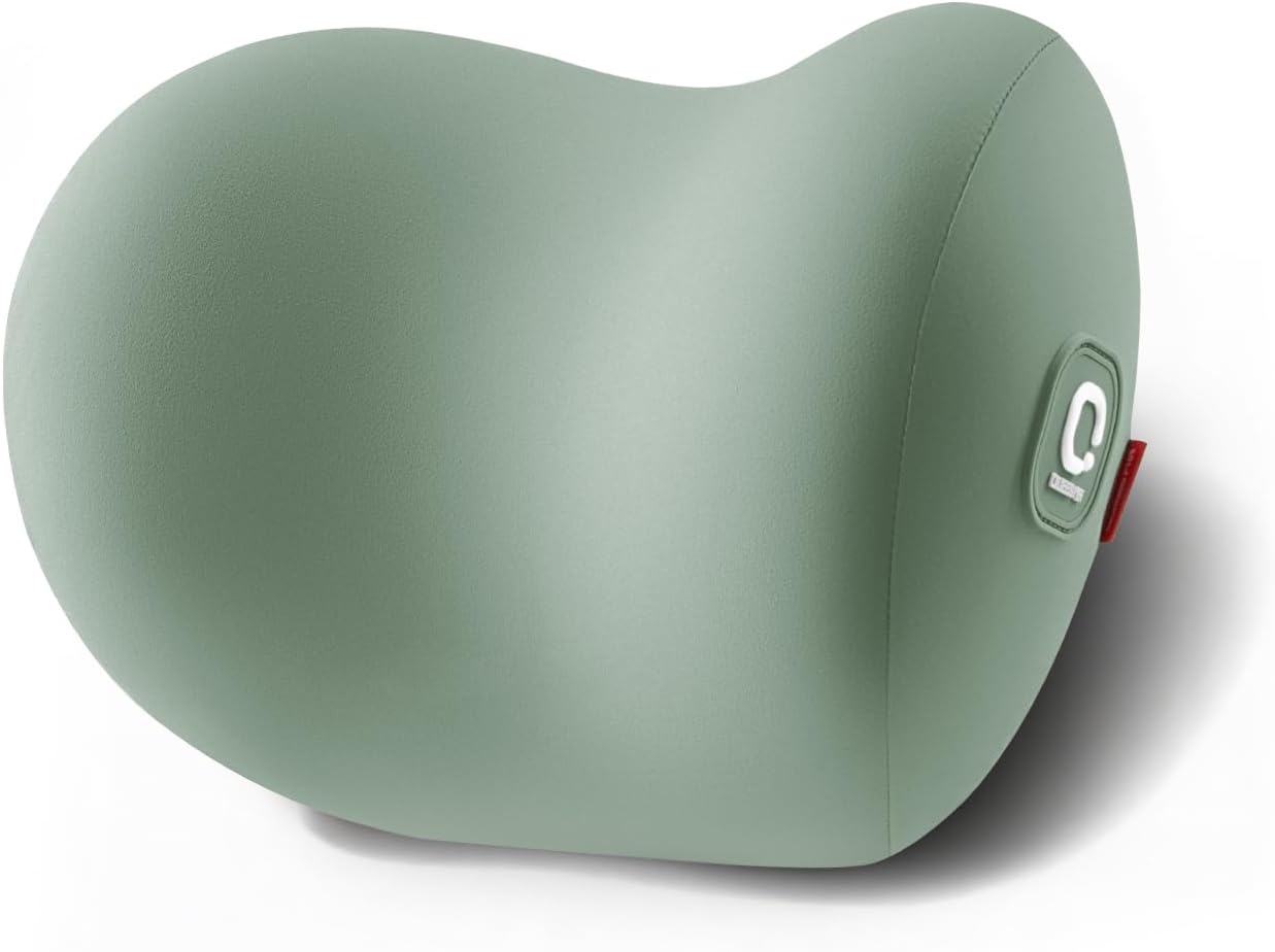 BEBAS Memory Foam Car Headrest Pillow - Breathable Neck Support Pillow for Driving, Universal Fit Cars/SUVs/Tesla/Toyota & Office Chair, Removable Cover (Blue, 4-Season)
