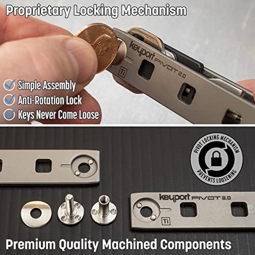 Keyport Pivot 2.0 Key Organizer - EDC Key Holder - Grade 5 Titanium