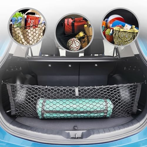 Envelope Style Trunk Mesh Cargo Net for Toyota RAV4 2013-2025, Automotive Exterior Accessories - Premium Car Storage Organizers, Cargo Bed Net for Pickup Truck, Smart Vehicle Storage Organizer