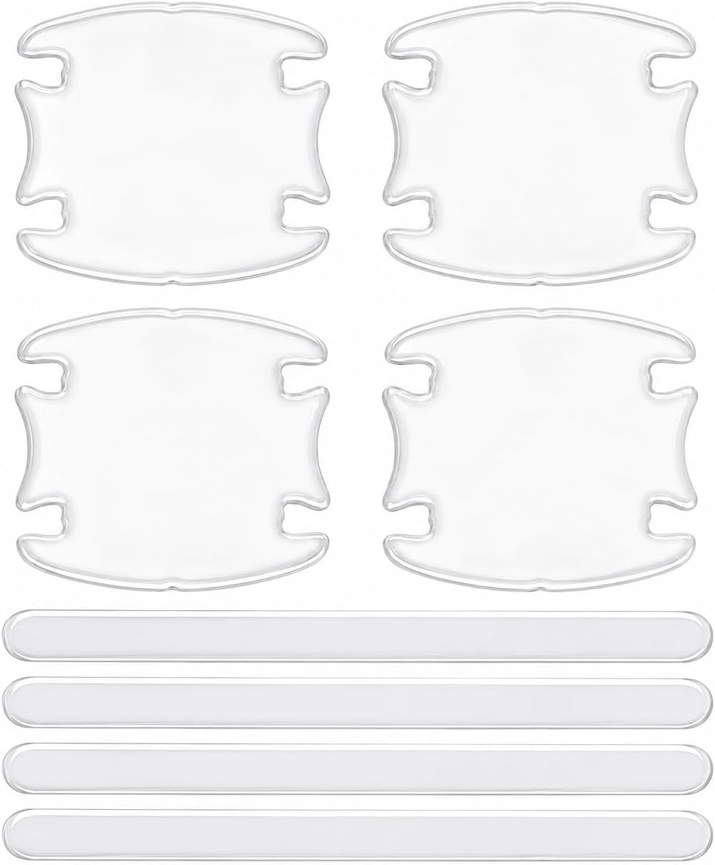 8PCS Clear Car Door Handle Protector Film Anti-Scratch Universal Fit