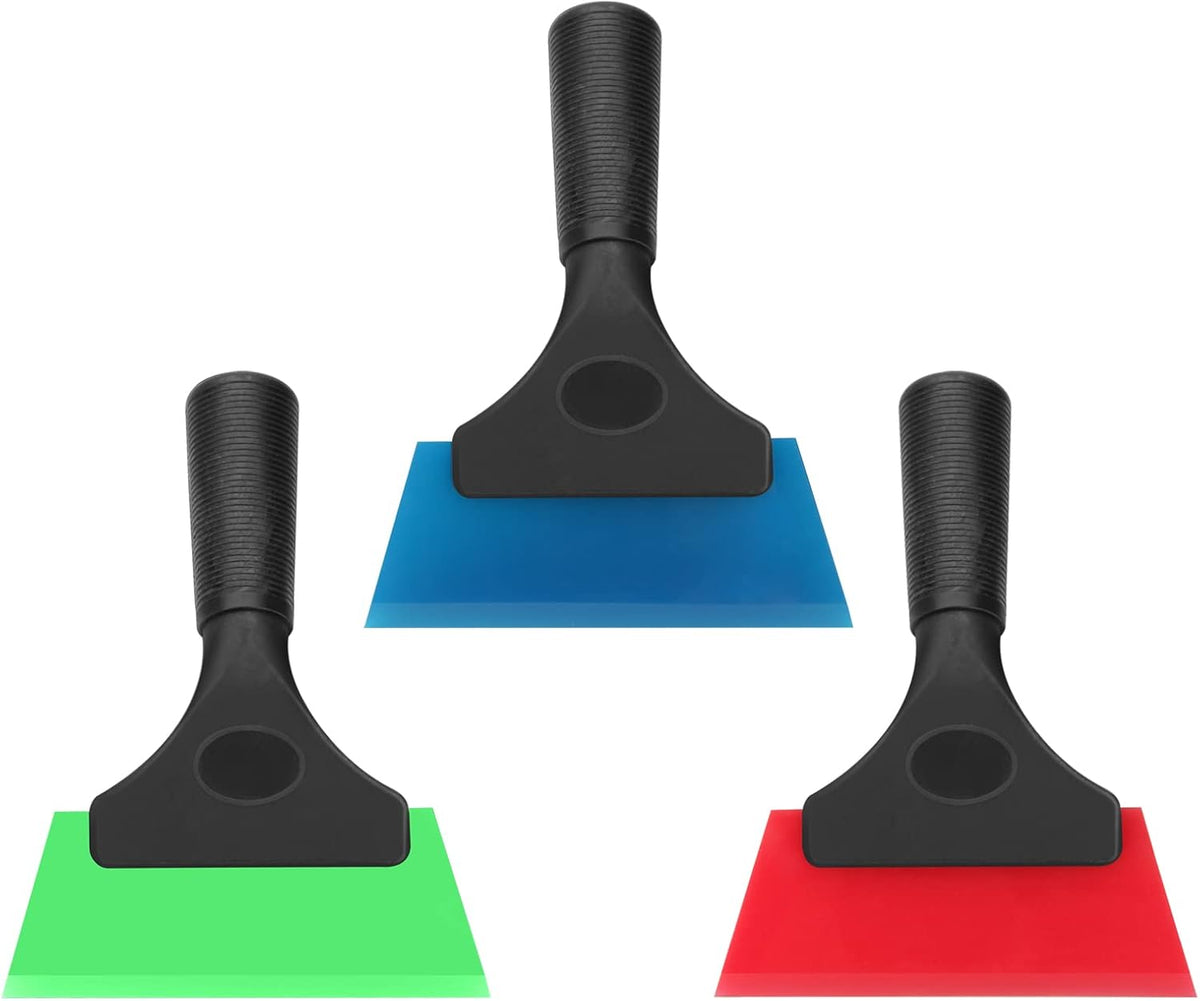 3 Pack Tint Squeegee, Small Squeegee for Car Windows, 5", 3 Colors