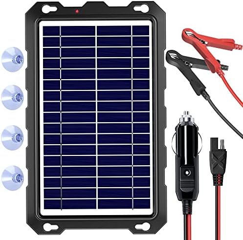 SUNAPEX 12V Solar Battery Charger Trickle Maintainer Kit for Car