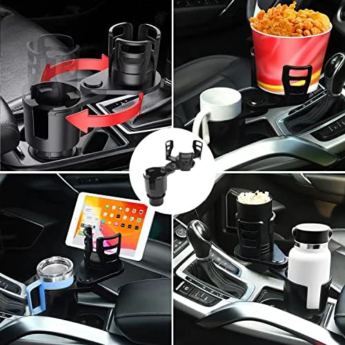 Cup Holder Expander for car 2 in 1 Multifunctional Car Cup Holder Extender Adapter with Adjustable Base Compatible with Hydro Flask, Yeti, Nalgene, 32/40 oz Large Bottles Drinks Mugs