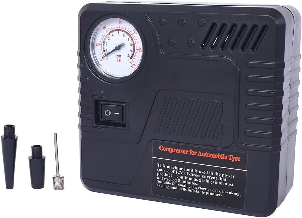 Car Emergency Kit, Roadside Safety Kit with 12V Air Compressor 150 PSI, Jumper Cables 12FT 8GA First Aid Kit, LED Headlamp Tire Gauge Warning Triangle & Survival Tools for Cars Trucks & Winter Safety