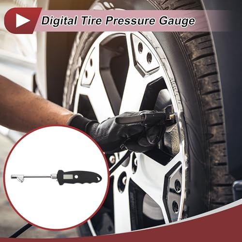 1 Pcs Digital Tire Pressure Gauge without Battery 0-250PSI Digital Air Pressure Meter for Cars
