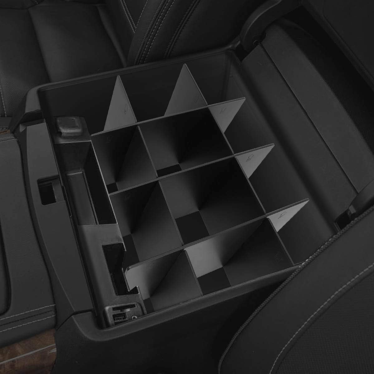 DNA MOTORING Center Console Organizer Divider Compatible with 14-19 Tundra, Insert Armrest Divider, ZTL-Y-0026