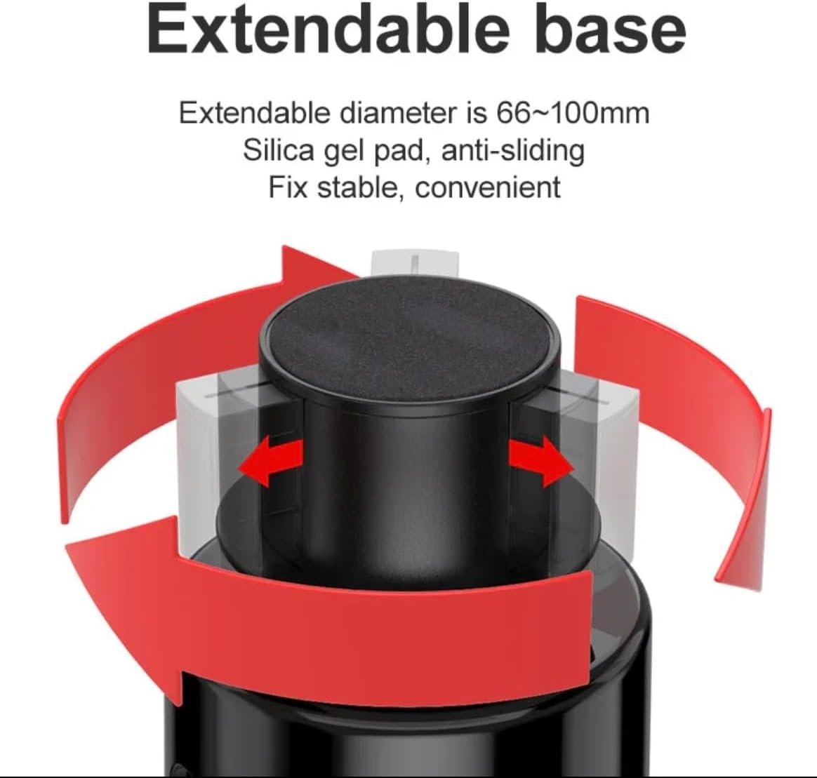 Car Cup Holder Expander with Adjustable Base, Cupholder Extender Holder for Car Compatible with Hydro Flasks 32/40 oz, Fits Yeti 24/36/46 oz, Other Large Bottles in 3.4"-3.8"