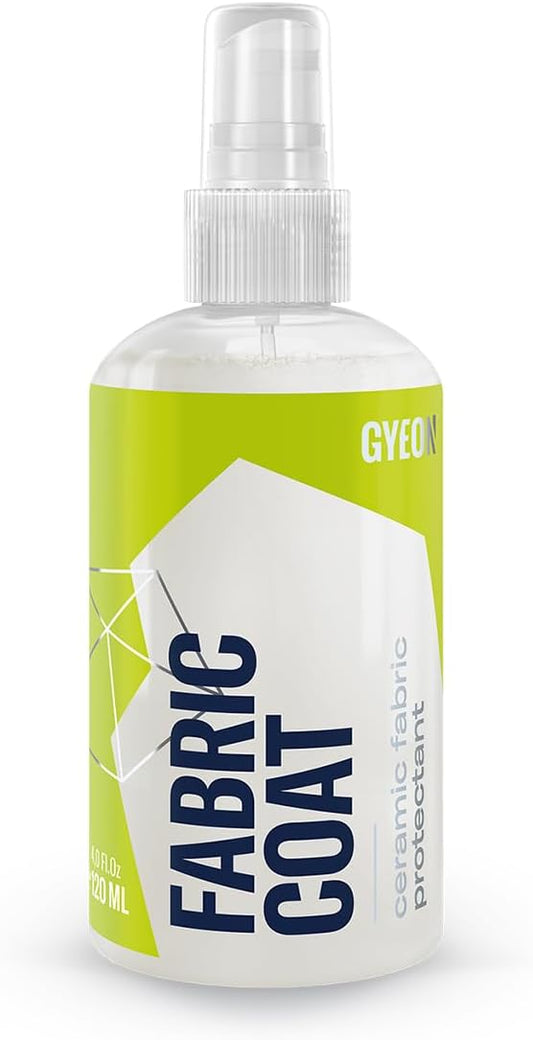 Gyeon Quartz Fabric Coat Super‑Hydrophobic UV‑Resistant Ceramic Textile Protectant for Upholstery Carpet Convertible Tops Stain Repellent Self‑Cleaning Liquid, Long‑Lasting Protection, Interior Use
