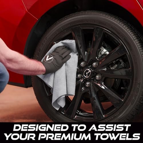 VIKING Utility and Drying Microfiber Towels for Cars 24 x 24 Inch, 12 Pack