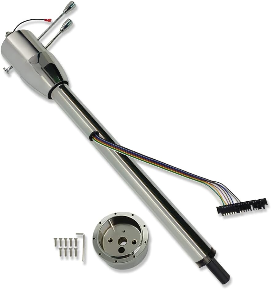 GM 32" Floor Shift Tilt Manual Steering Column Chrome with Adapter
