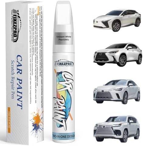 085 Eminent White Pearl Touch Up Paint for Lexus, Exact Color Match Car Paint Scratch Repair Remover Pen Kit Quick & Easy Fix Vehicle Chips and Automotive Nicks Scuff
