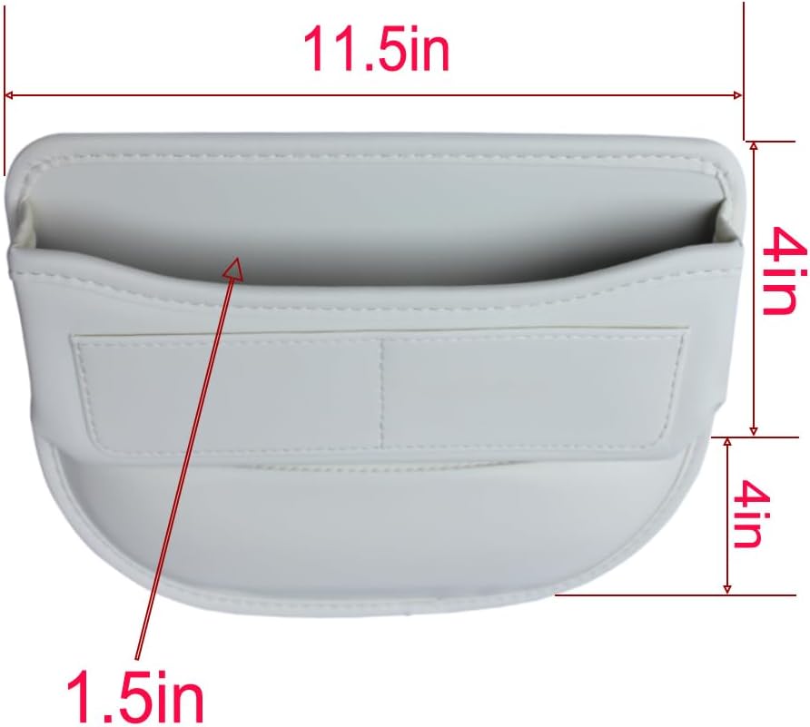 Seat Gap Organizer Car Seat Console Organizer Front Seat Side Storage Bag Center Console Side Pocket Car Seat Crevice Storage Seat Gap Filler Between Seat Storage Pouch（Beige）
