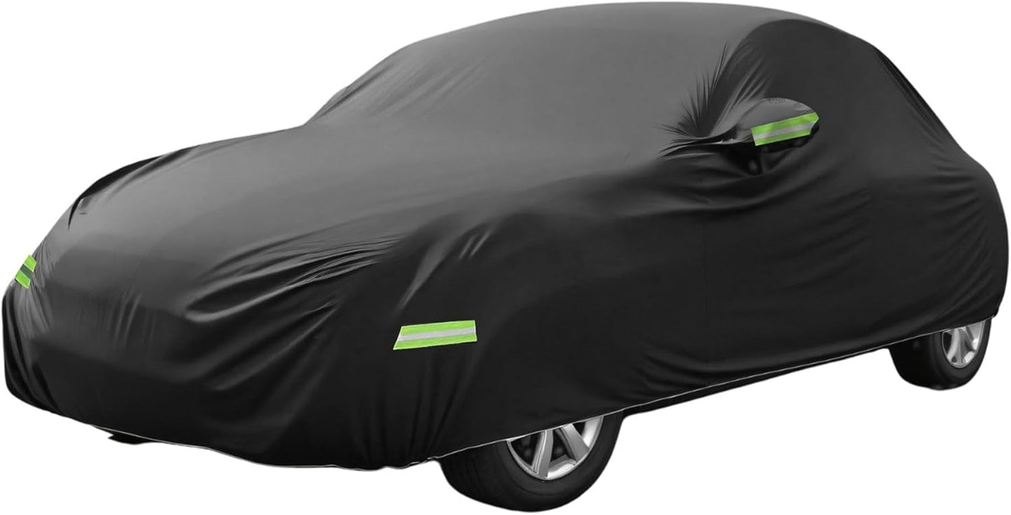 X AUTOHAUX Waterproof Car Cover for Volkswagen Beetle Bug-Sedan 2-Door 1960-1980 All Weather Beetle Full Car Cover with Door Zipper for Outdoor Windproof Sun Rain