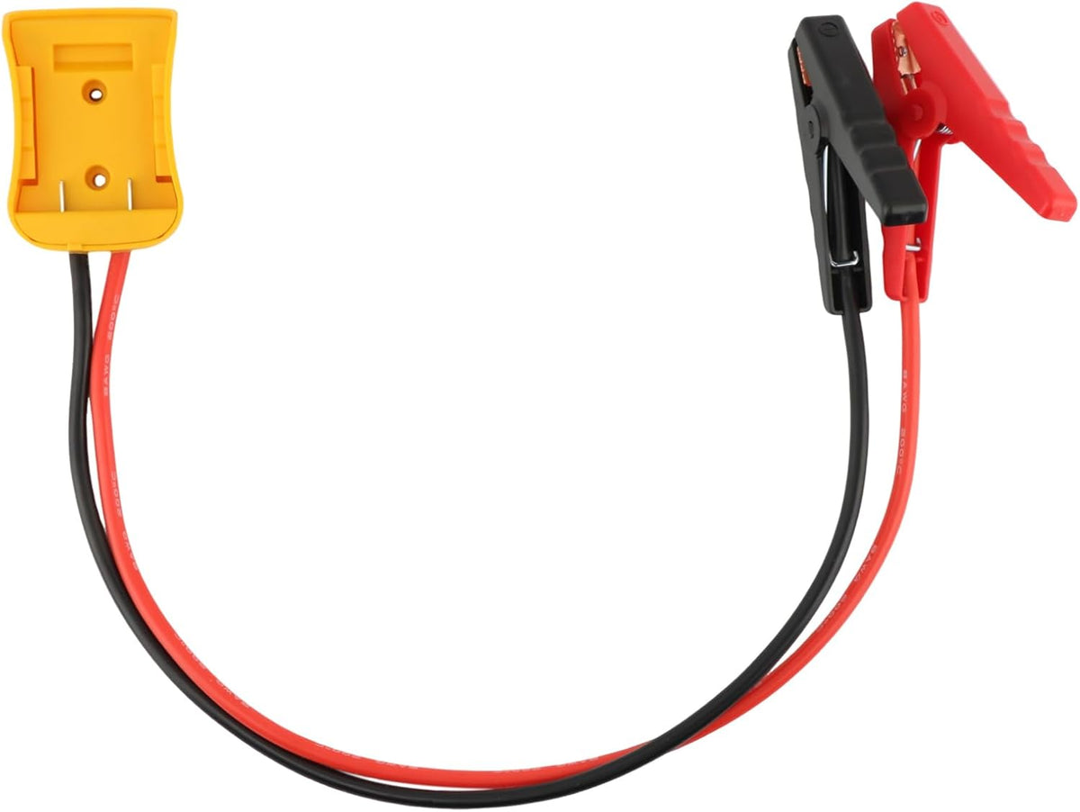 Jumper Cables with Adapter Compatible for Dewal-t 20V Battery, 2FT 8-AWG Heavy-Duty Jumper Cables, Automotive Booster Cables Vehicle Jump Starter for Cars, SUVs, Motorcycles(COLOR:Red)