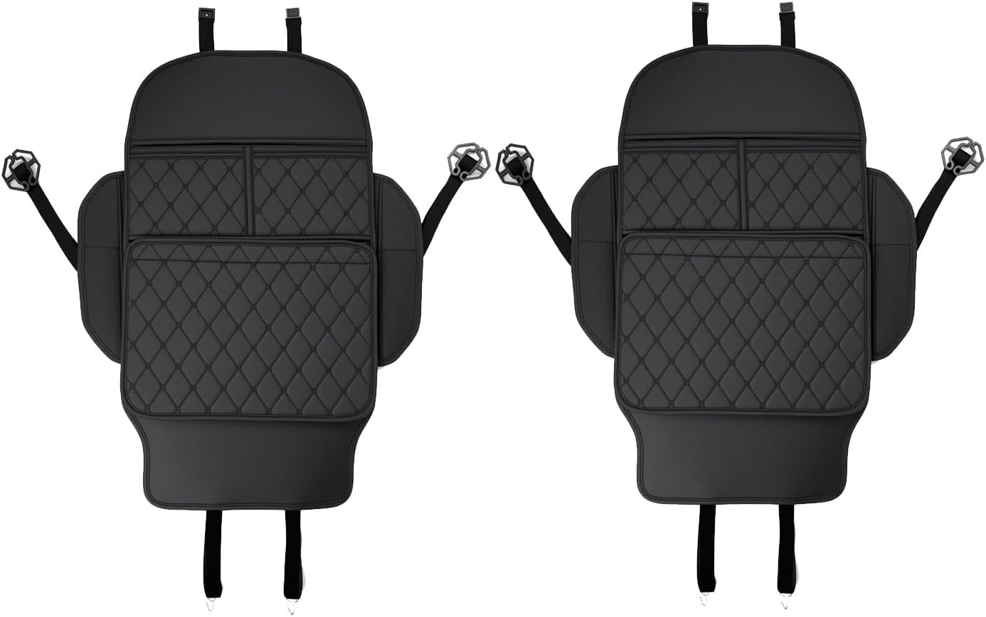 2 Pack Kick Mats Back Seat Protector，Seat Back Protector for Kids Feet Car Seat with Car Back Seat Organizer, Seat Back Protector Cover for Back of Front Seats - Protect against dirt and scuffs