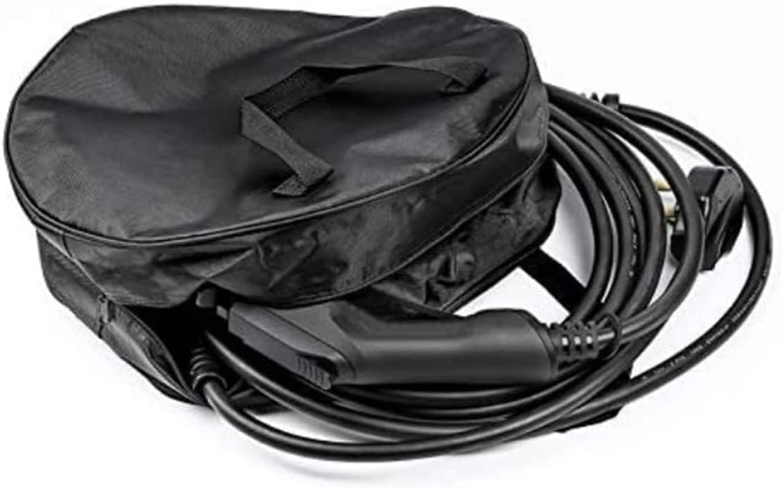 Round Cable Organizer Bag - Heavy Duty Water Resistant Cable Management Storage Bag - Perfect for Jumper Cables, RV Sewer Pipe, EV Charging Cord Storage, Camper and Garden Hoses