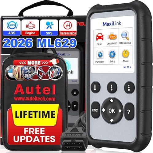 Autel MaxiLink ML629 OBD2 Scanner, ABS SRS Engine Transmission Diagnostics