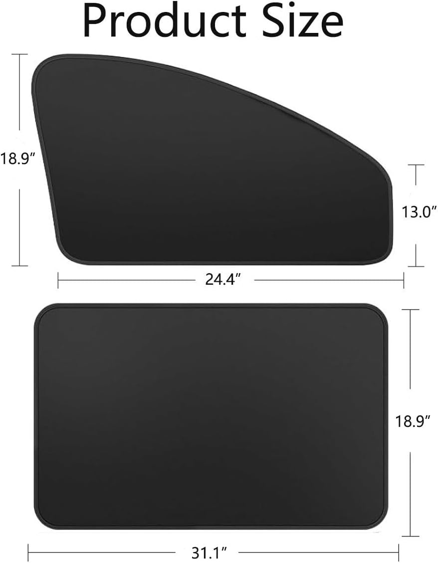 Car Sunshade, Car Privacy Window Shade, 100% Block Light for Breastfeeding, Taking a nap, Changing Clothes, Camping (Full Sets 4pcs)