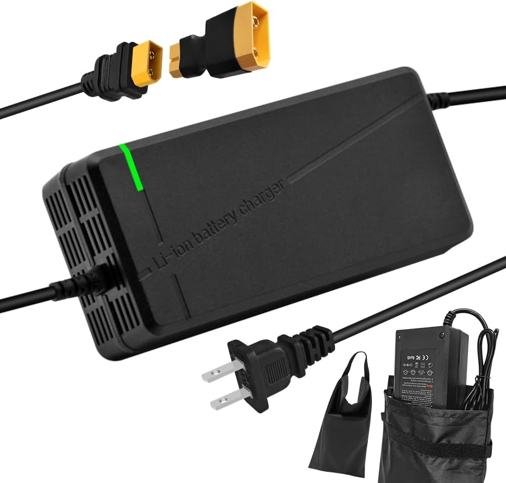 67.2V5A Charger with 6-in-1 Plug for 60V Lithium Battery Such as Car Truck Lawn Mower Boat Marine Batteries (67.2V5A-(6-in-1 Plug))