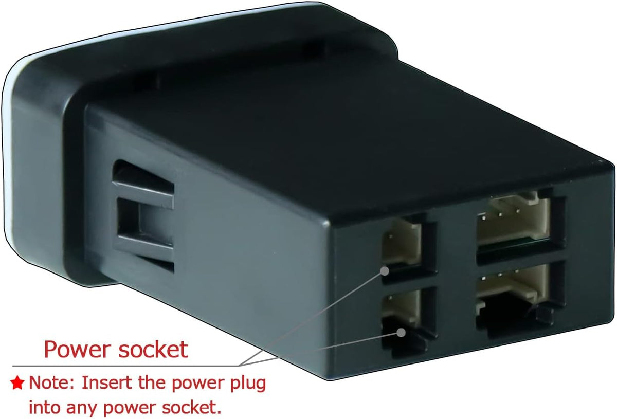 QC3.0 +PD3.0 USB Power Socket, 60W Output, Type C & Quick Charge 3.0 Car Charger USB Adapter for Smart Phone PDA iPad iPhone Android GPS Use for Toyota Vigo,Size 1.6"x0.9"x2.2" (Type B)