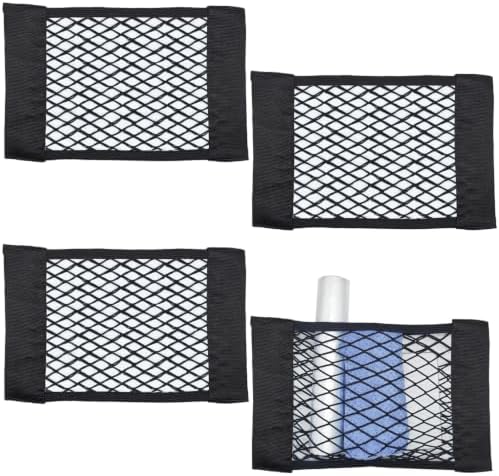 4 PCS RV Cargo Storage Mesh Net, Universal Car Storage Net Pockets, Elastic Stretchable Netting Pocket for SUV, Truck,RV, Camper (4)