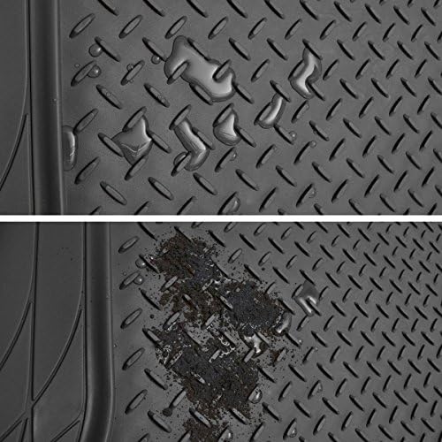PIC AUTO Heavy Duty Cargo Liner, Trimmable All-Weather Rubber Trunk Mat for Cars, SUVs, Vans & Trucks, Anti-Slip Backing, Durable Protection, Large, Black