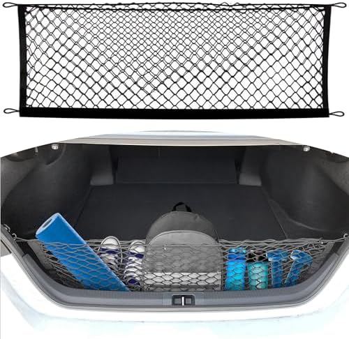 Trunk Envelope Style Mesh Cargo Net for Toyota Camry 2018-2025, 2026- Car Accessories - Premium Trunk Organizer and Storage - Cargo Net for Sedan - Vehicle Carrier Organizer for Toyota Camry