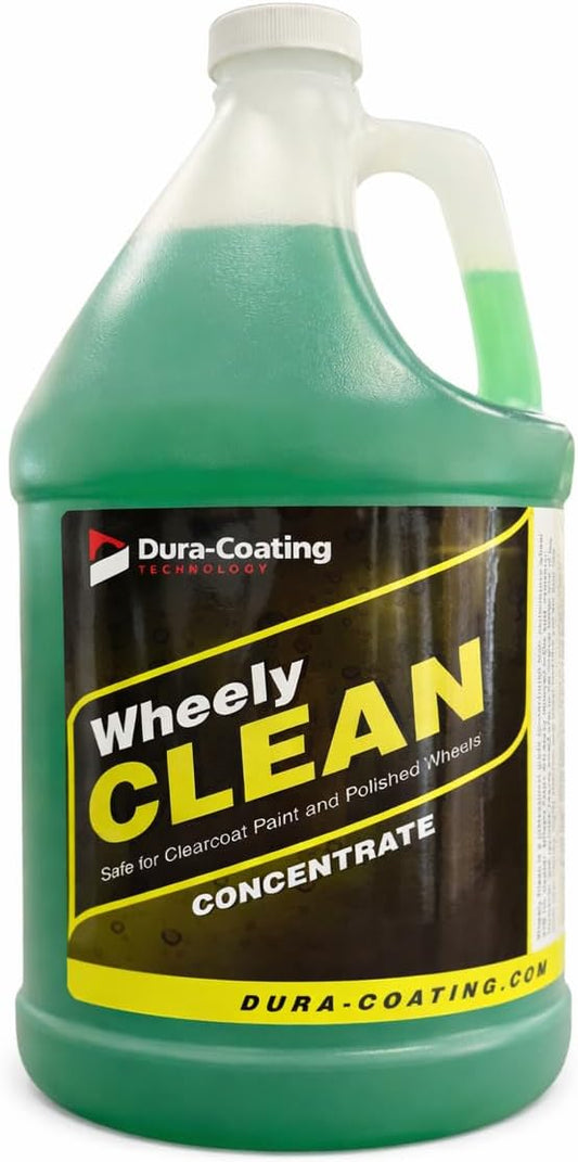 DURA-COATING TECHNOLOGY Wheely Clean Concentrate - Good for Chrome Wheel Cleaner, Clear-Coated, or Aluminum Wheel Cleaner - Professional Tire Shine & Rim Cleaner Spray - Car Care Solution - 1 Gallon