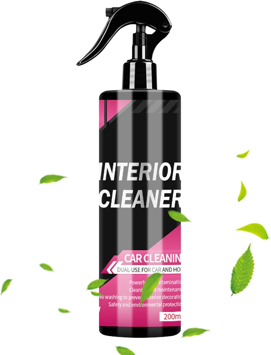 Car Cleaner Interior Multipurpose Fast-Acting 200ml Car Detailing | Seat Dashboard Cleaning Solution for Boat Motorcycle Leather Seats Carpet Appliance Sofa Fabric Upholstery Rubber Polymer