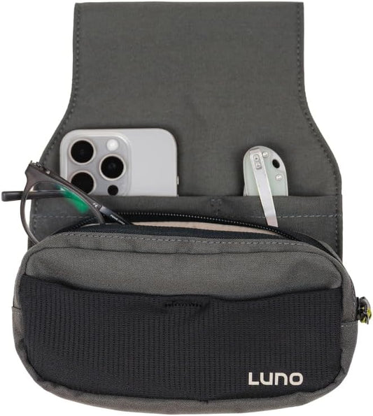 Luno Universal Headrest Organizer – Car Headrest Storage for Car with 5 Pockets, Removable MOLLE Pouch & Customizable Storage | Fits All Vehicles for Camping, Overlanding & Everyday Gear Access