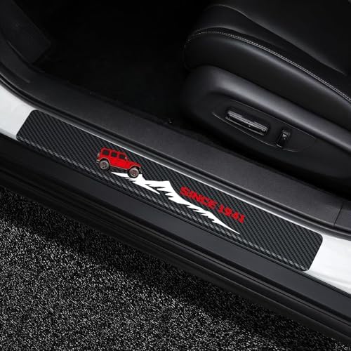 MAXDOOL 4Pcs Car Door Sill Protector Reflective for Jeep Wrangler