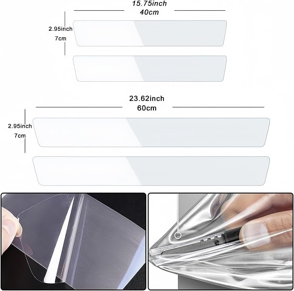 4Pcs Transparent Car Door Sill Protector, for BMW X5 2019-2024 2025 2026 40i/45e/50e/50i/M/M50i/M60i, Car Door Edge Protector, Sill Guard Film with Anti-Collision Protection