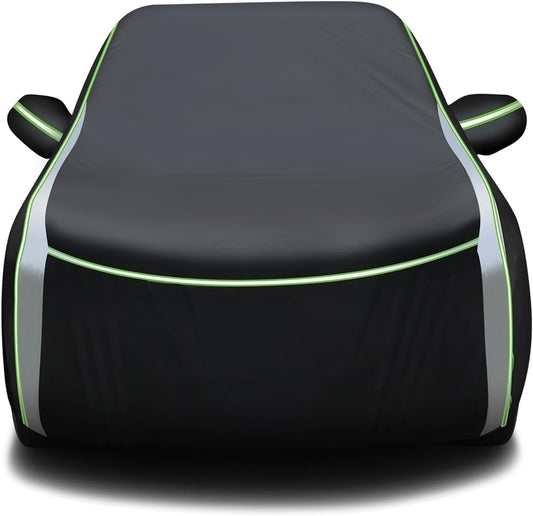 420D Car Cover for BMW X3/X3 M 2003-2024 2025 2026 All Weather SUV Car Covers for X3 Accessories Outdoor Waterproof UV Protection with Zipper & Reflective Safety Strips