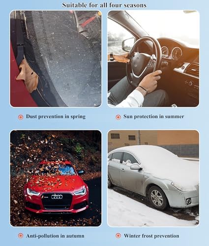 Car Cover Against Hail, Windshield Protector, Thicken Cover for SUV, Hail Blanket, Dustproof Snowproof for Sedan and Hatchback (Black, Sedan)