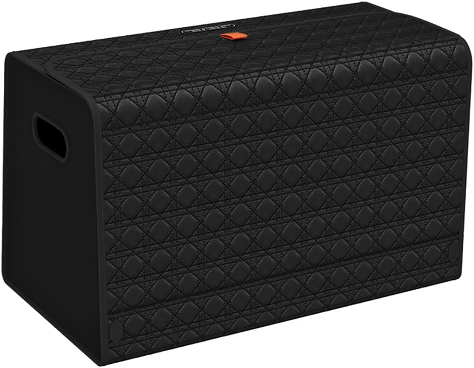 GMQ Car Trunk Organizer for SUV,Car Organizers and Storage with Collapsible Storage, Magnetic Lid Large Capacity for SUV, Truck, MPV (Carbon Black, XXL-29.5×13×12.5 IN)