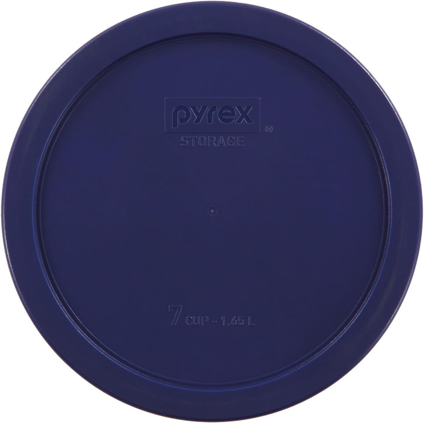 Pyrex 7203 7-Cup Glass Bowls and 7402-PC Blue Lids (2-Pack) - Made in USA | BPA-Free Plastic | Secure Seal | Non-Porous Material | Stackable Design | Refrigerator Safe
