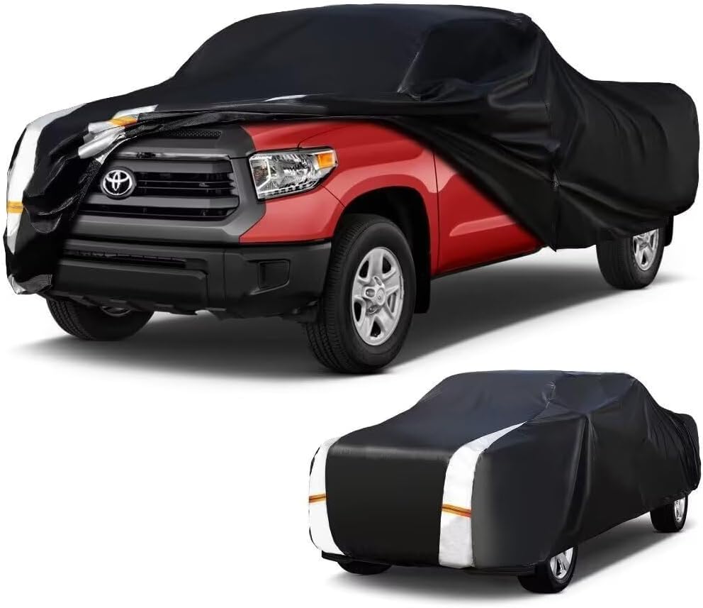 Toyota Tacoma Truck Cover Custom Fit 1995-2026 Access/Double Cab SB (5') with Door Zipper, 12 Layers Full Exterior Pickup Truck Cover Waterproof All Weather, Wind Dust Sun Protector.