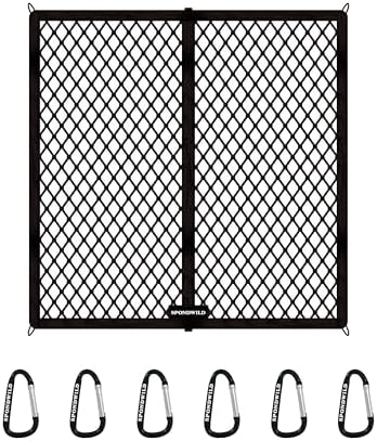 Stretchable Cargo Net (4'x4' Stretches to 8'x8') - Adjustable Elastic Trunk & Truck Bed Storage Organizer with Hook for SUVs, Cars and Trucks, Ideal for Securing Daily Light Loads