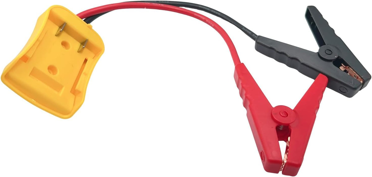 Jumper Cables with Adapter Compatible with De.walt 20V Battery, 1.3FT 8AWG Alligator Clips Jumper Starter Automotive Booster Cables Power for Car Jump Starting Using Tool Batteries