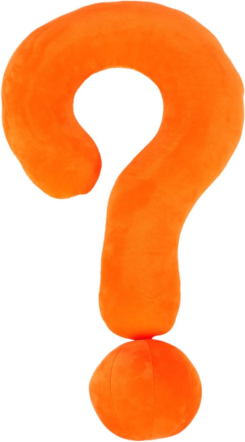 FAHKNS Car Pillow for Kids Travel Pillow, Question-Mark Neck Pillow for Travel & Daily Occasions, Perfectly Supports Your Head, Neck and Chin, Sleek and Comfortable Neck Pillow for Kids