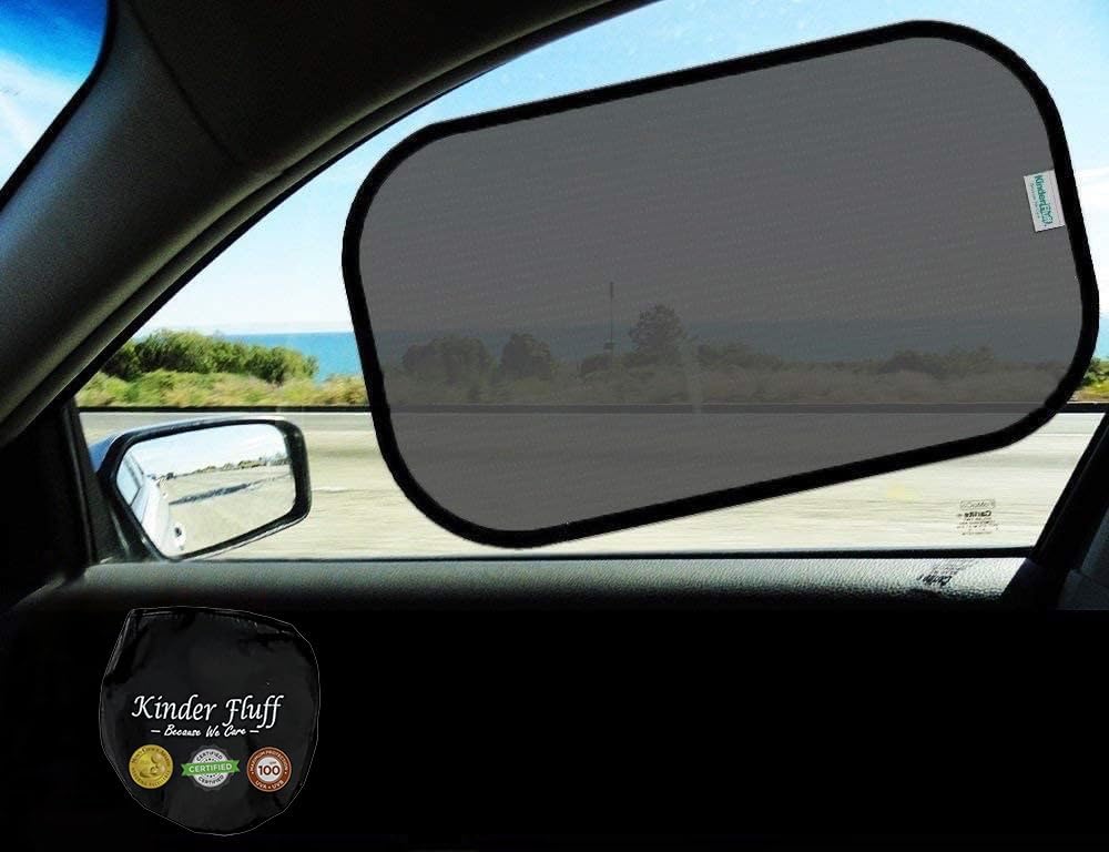 Car Window Shades - Certified 99.79% UVA & 99.95% UVB Sun Protection