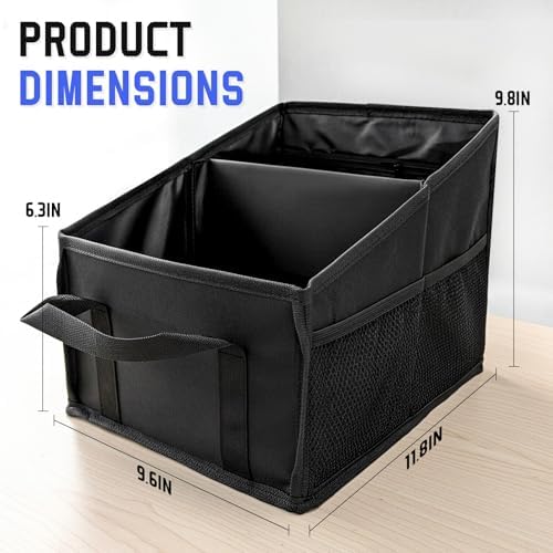 Car Seat Organizer, Collapsible Auto Console Storage Caddy with 4 Mesh Pockets, Multiple-Pocket Storage Organizer Interior Accessories for Vehicle Front & Back Seats