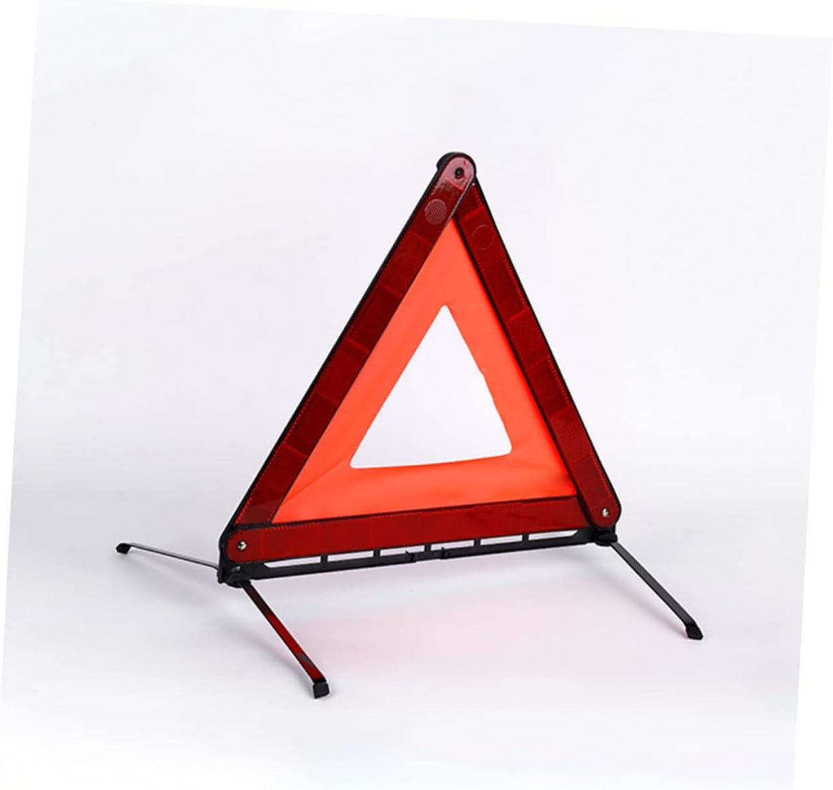 Homoyoyo Safety Warning Sign Foldable Emergency Triangle Reflector for Roadside Use Stable Design with Skid Base for Road Construction and Vehicle Maintenance