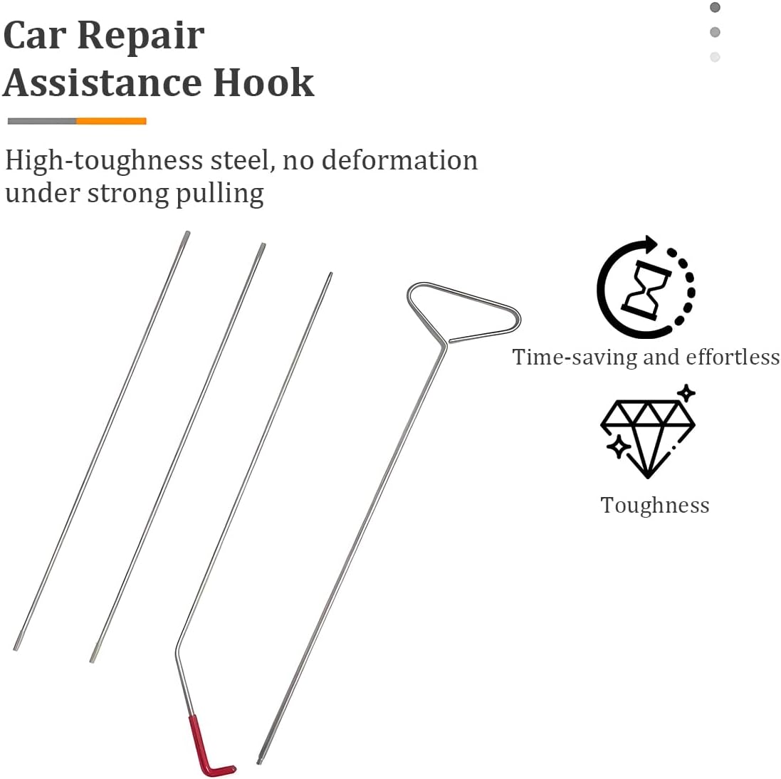 4 Pack 63 Inch Adjustable Emergency Car Long Reach Tool Kit