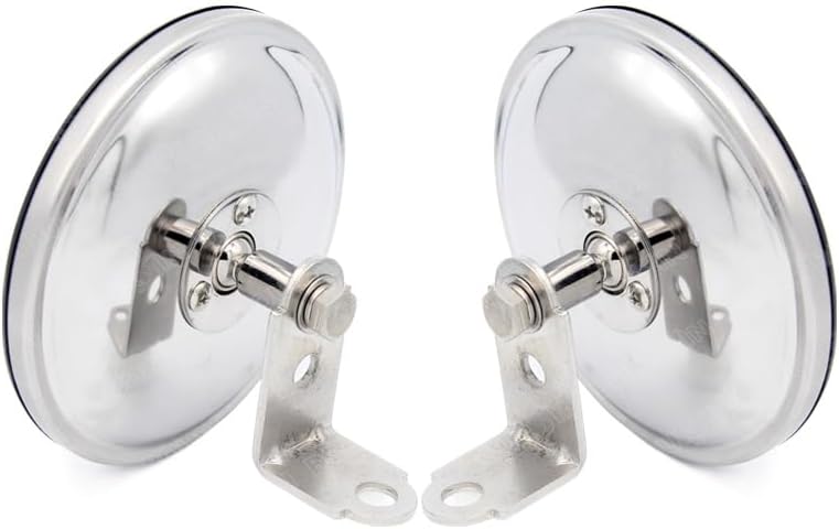 5 Inch Convex Round Mirror Blind Spot For Isuzu NPR NQR NRR FSR FVR FRR Mitsubishi Fuso Canter Truck Bus Atv Utv Adjustable Bracket 2Pcs