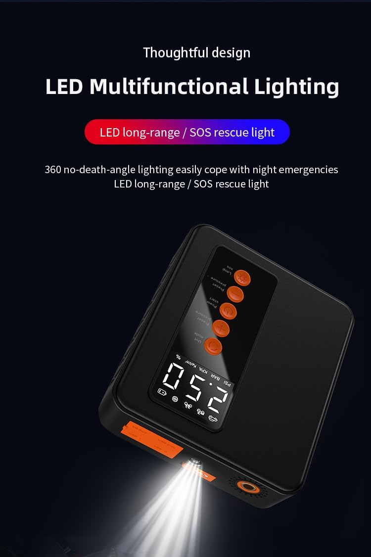 Car Jump Starter 2000A with Tire Inflator